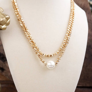 Double Layer Necklace with Pearl