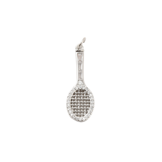 Silver Tennis Racket Charm