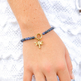 Stone Charm Keeper Bracelet