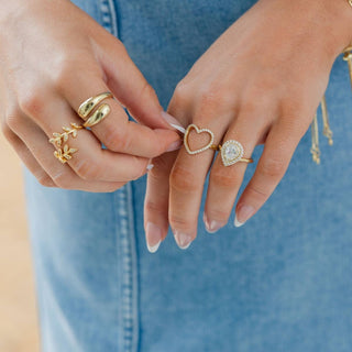 Large Faux Diamond Ring