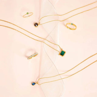 Gold Teardrop Birthstone Charm