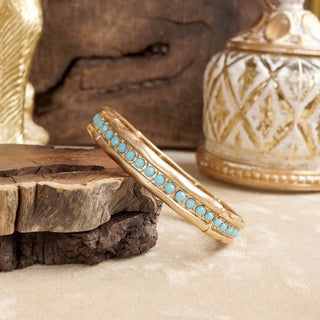 Crystal & Pearl Bangle Bracelet