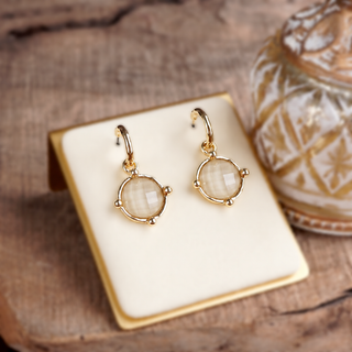 Hoop Crystal Drop Earrings