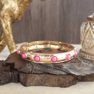 Slim Cabochon Eternity Bangle