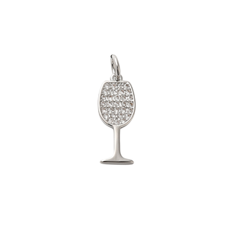 Silver Wine Glass Charm
