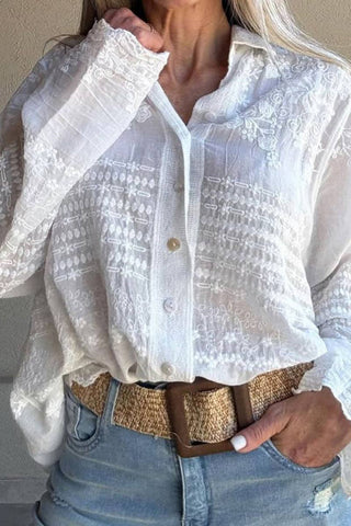 Lace Floral Detail Blouse