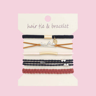 Boho 2-in-1 Hair Tie & Bracelet Set