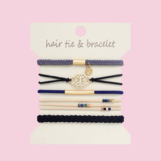 Boho 2-in-1 Hair Tie & Bracelet Set