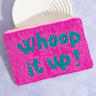 Whoop It Up Seed Beaded Coin Purse