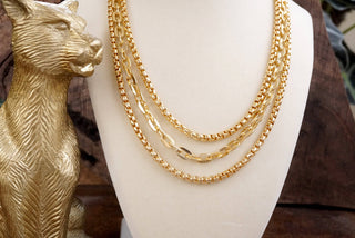 Triple Chain Layered Necklace