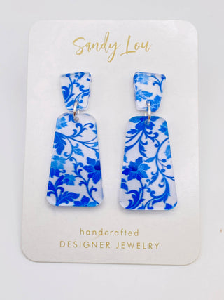 Geo Floral Earrings