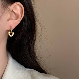 Heart Huggie Earrings