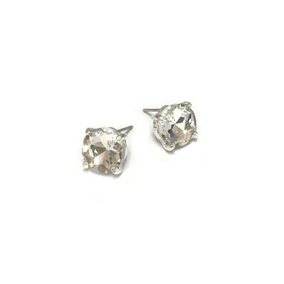 Post Round Glass Stud Earrings