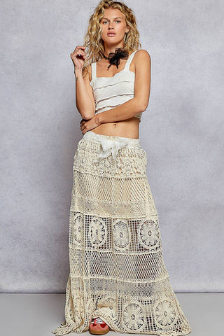 Crochet Long Flare Skirt