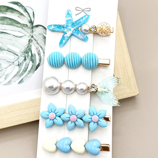 Rhinestone Pearl Hair Clip Set