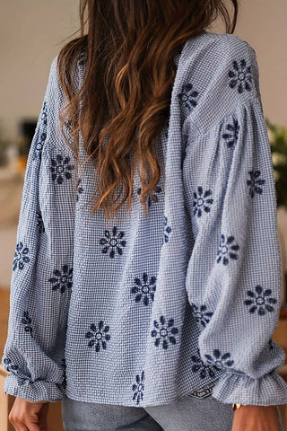 Printed Checkered  Button Shirt