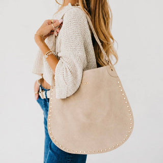 Rosalie Rivet Suede Hobo Bag