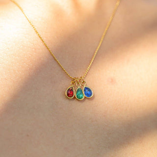 Gold Teardrop Birthstone Charm