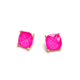 Cushion Cut Crystal Stud Earrings