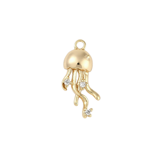 Gold Jellyfish Dazzle Charm