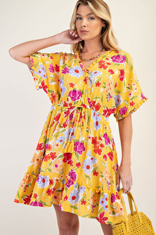 Printed Blossom Woven Dress