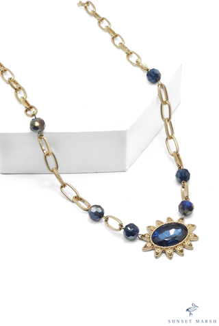 Dustlight Bloom - Blue Necklace
