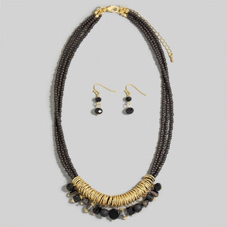 Beaded Layered Statement Necklace