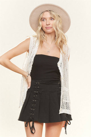 Button Down Crochet Vest