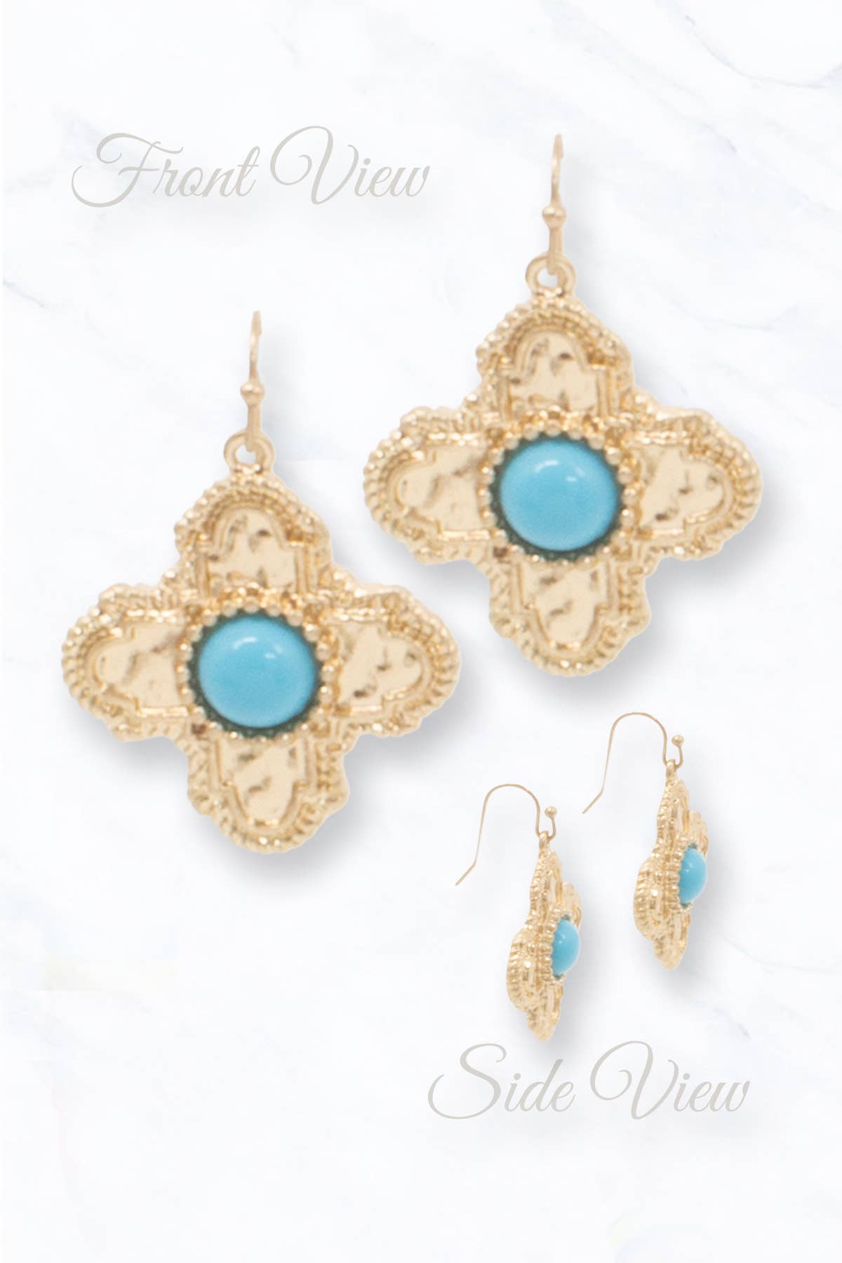 Filigree Earrings with Pearl Center