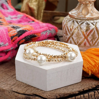Stretchy Bracelets with Pearl