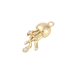 Gold Jellyfish Dazzle Charm