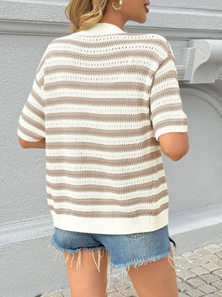 Striped Knit Cardigan