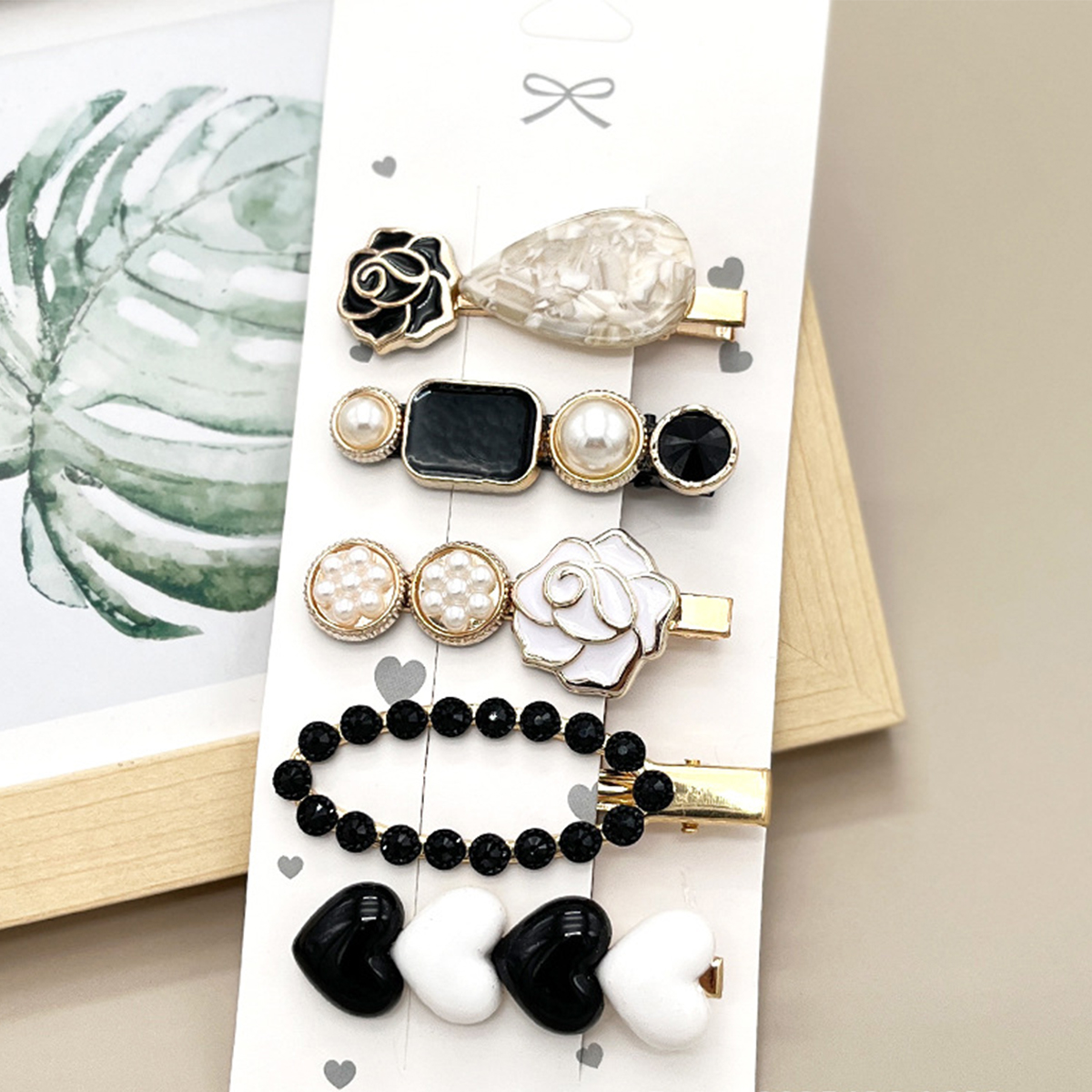 Rhinestone Pearl Hair Clip