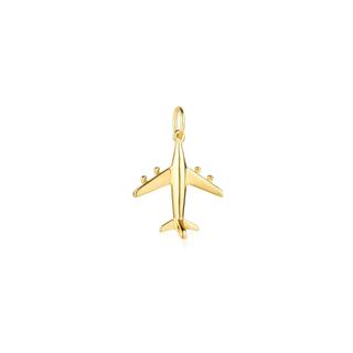 Gold Airplane Charm