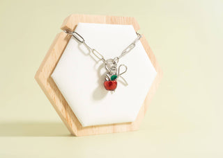 Gold Paperclip Carabiner Charm Holder Necklace