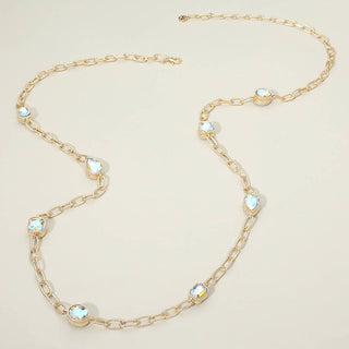 Square Teardrop Long Necklace