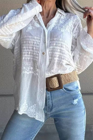 Lace Floral Detail Blouse