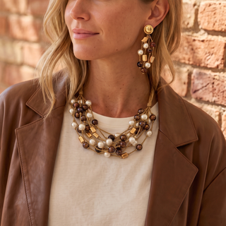 Coastal Brown Pearl Earrings