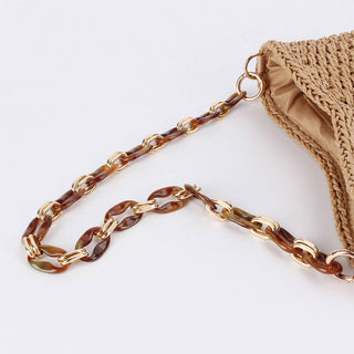 Solid Color Straw Bag