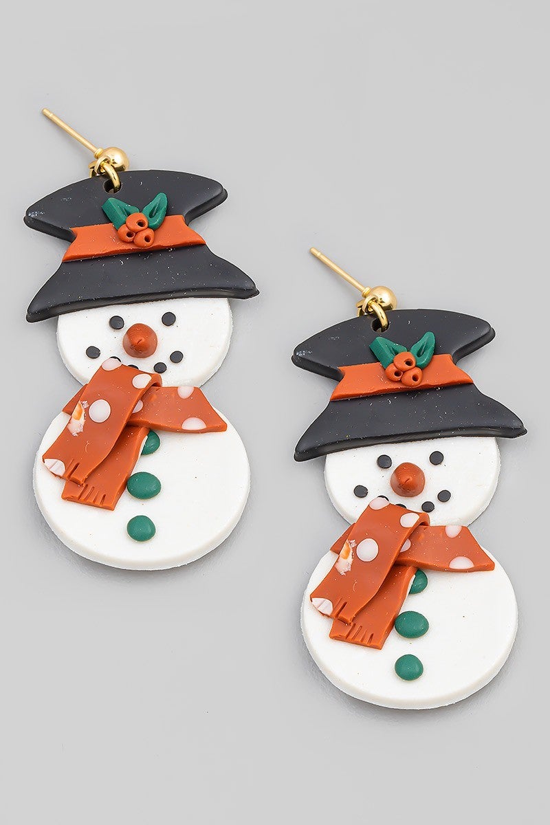 Snowman Earrings